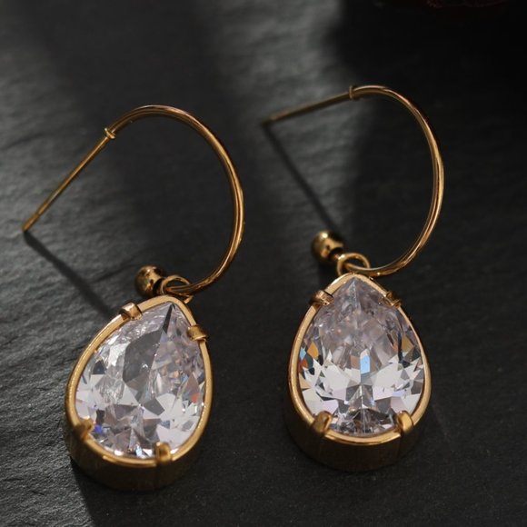 SLONE Chunky Crystal Earrings - Picture 5 of 7